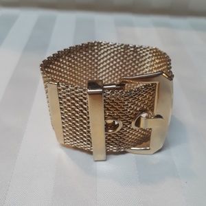 Vintage Gold Mesh Buckle Bracelet